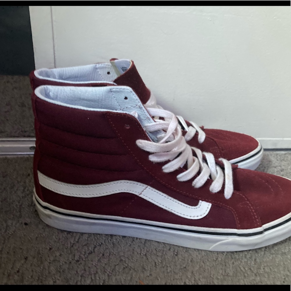 Burgundy vans